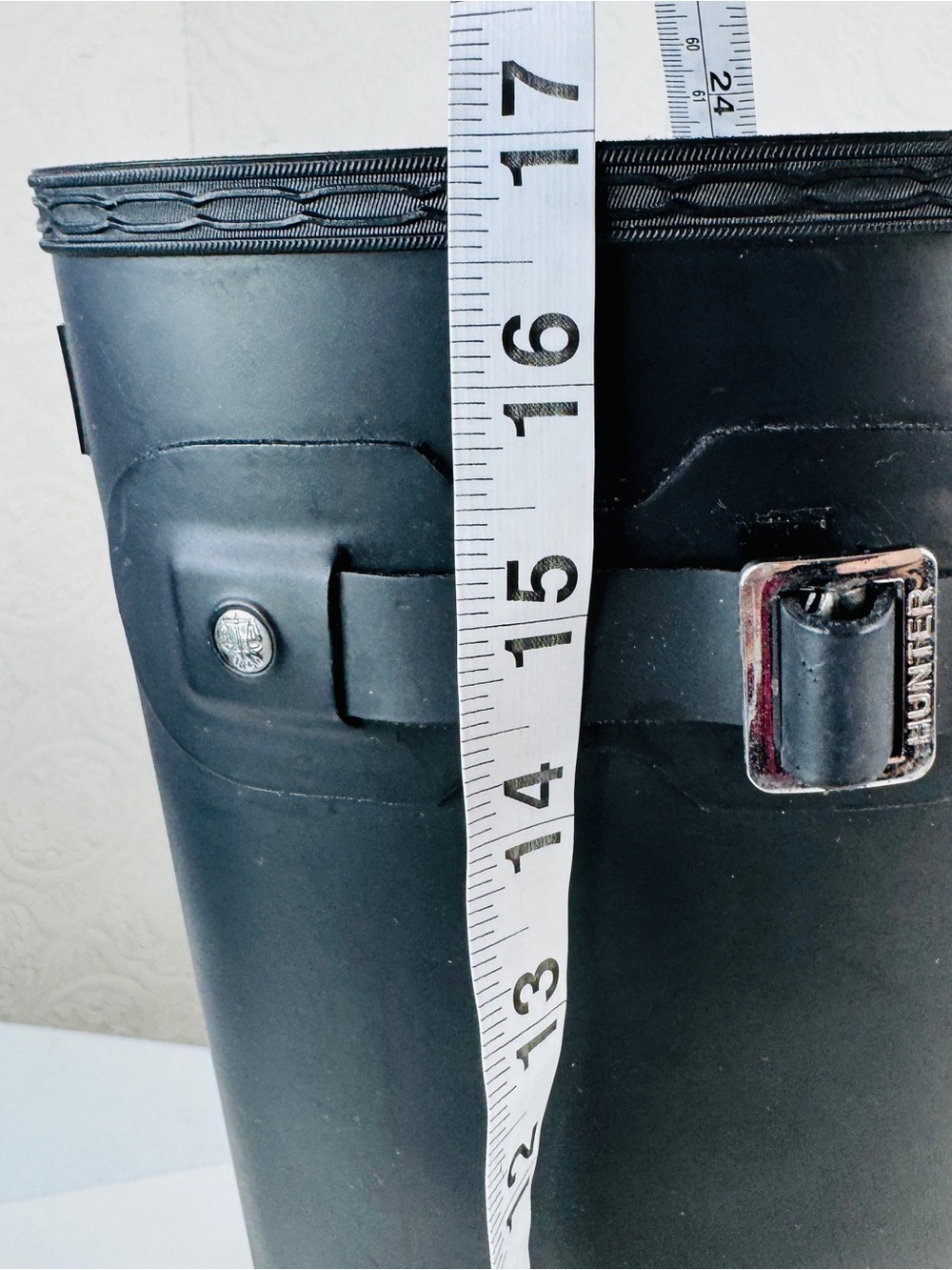 Hunter Original Tall Rain Rubber Boots Black Matte Classic Size US 9 Women's - Picture 5 of 7